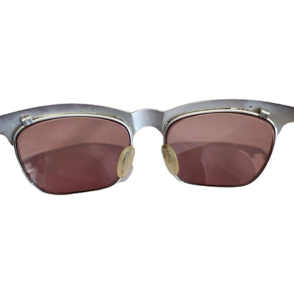 Vintage Ray-Ban Gunmetal Silver Finish Wayfarer Nuevo Purple Lens Sunglasses - Picture 3 of 9